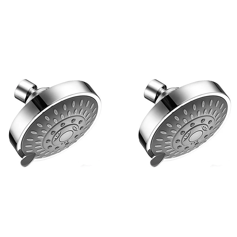 2X Shower Head, High Pressure 5 Settings Showerhead With Adjustable Swivel Ball Joint
2X Shower Head, High Pressure 5 Settings Showerhead With Adjustable Swivel Ball Joint