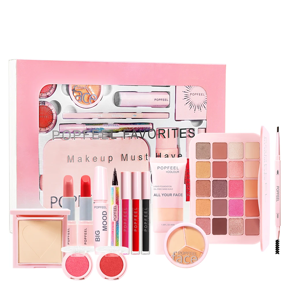 POPFEEL FAVORITES MAKE UP MUST HAVE SET,All-in-one Makeup Gift Set for Women Full Kit
POPFEEL FAVORITES MAKE UP MUST HAVE SET,All-in-one Makeup Gift Set for Women Full Kit