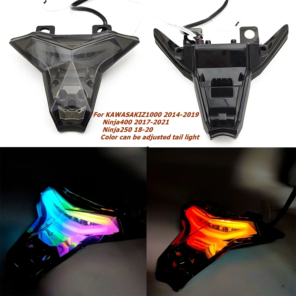 For KAWASAKI Z1000 Ninja250 Ninja400 Z250 Motorcycle Discoloration LED Rear Lights Rear Brake Light Steering Signal Assembly
For KAWASAKI Z1000 Ninja250 Ninja400 Z250 Motorcycle Discoloration LED Rear Lights Rear Brake Light Steering Signal Assembly