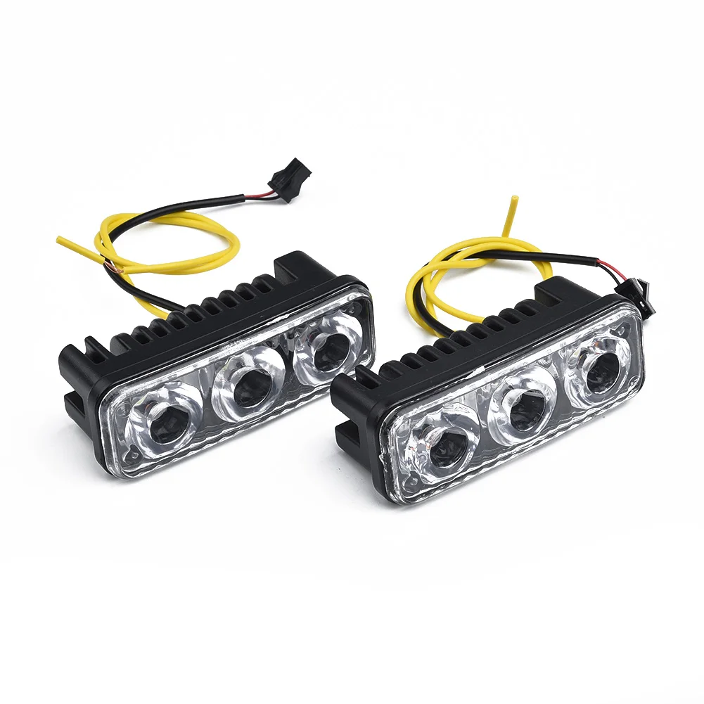 2*Car Daytime Running Lights Mini 3-LED Super Bright White DRL Amber SUV Trucks Vans Grille Turn Signal Front Fog Lamp Light
2*Car Daytime Running Lights Mini 3-LED Super Bright White DRL Amber SUV Trucks Vans Grille Turn Signal Front Fog Lamp Light