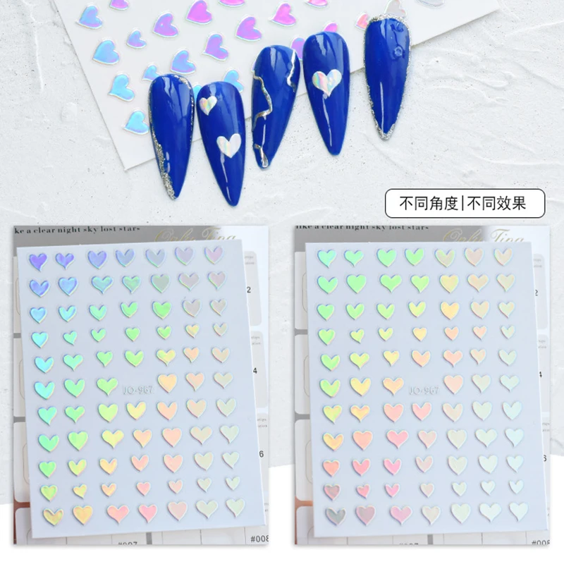 1PCS Aurora 3D Heart Star Flower Nail Art Sticker Manicure Supplies Glittering Silver Bear Flame Nail Art Decal Nail Decoration
1PCS Aurora 3D Heart Star Flower Nail Art Sticker Manicure Supplies Glittering Silver Bear Flame Nail Art Decal Nail Decoration