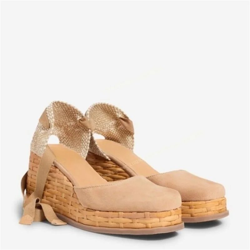 Brown Espadrilles Wedges Platform Sandals Back Strap Round Toe Shoes for Women Cover Heel Shoes 2023 Zapatos Para Mujere
Brown Espadrilles Wedges Platform Sandals Back Strap Round Toe Shoes for Women Cover Heel Shoes 2023 Zapatos Para Mujere
