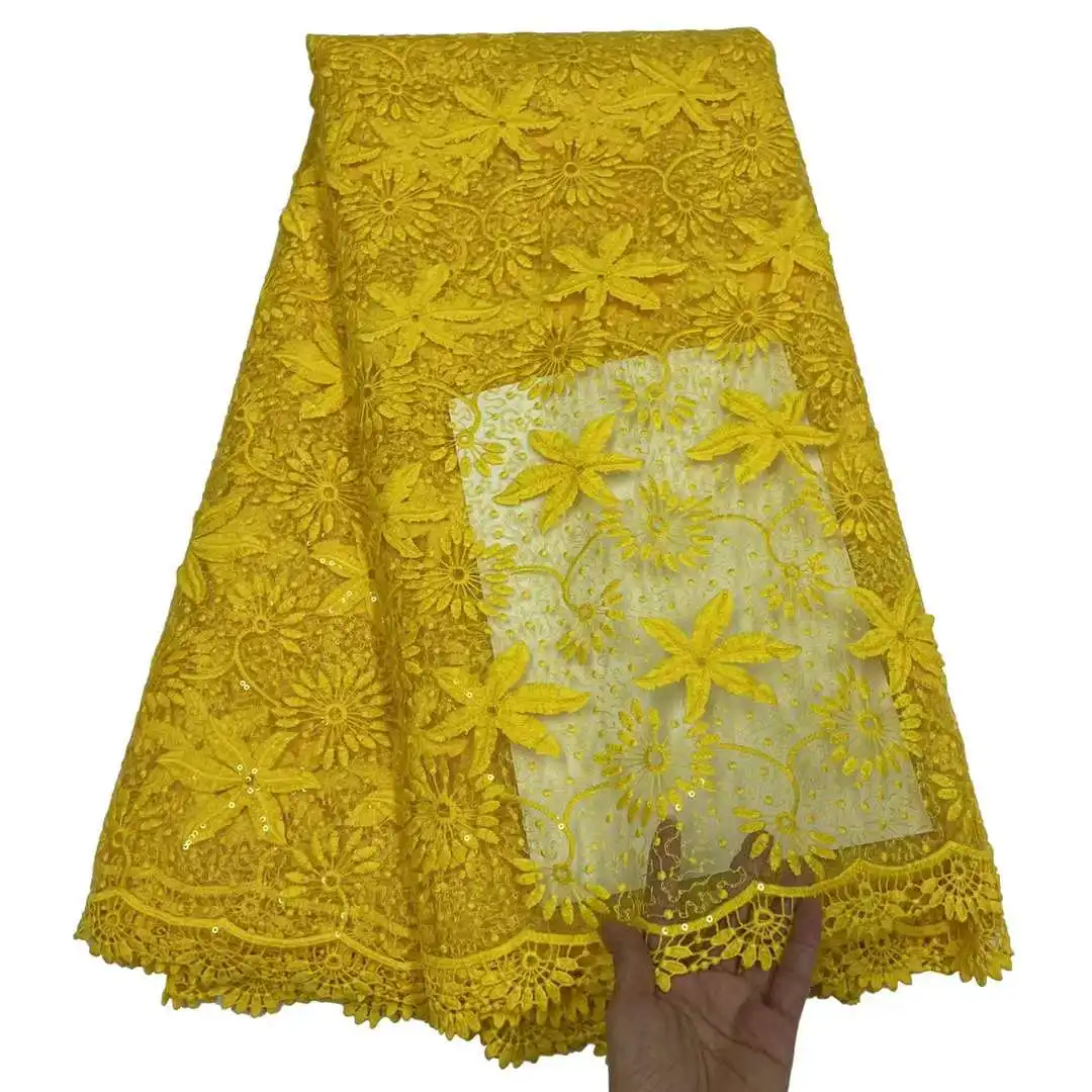 French Guipure Cord Lace High Quality Nigerian African Cord Lace Fabric Water Soluble For Party Material RFK1-6
French Guipure Cord Lace High Quality Nigerian African Cord Lace Fabric Water Soluble For Party Material RFK1-6