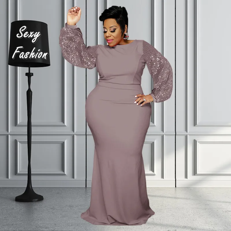 XL-5XL Plus Size Dresses Women Clothing Winter Spring Solid Long Sleeve Sequins Bodycon Sexy Party Evening Maxi Dress Wholesale
XL-5XL Plus Size Dresses Women Clothing Winter Spring Solid Long Sleeve Sequins Bodycon Sexy Party Evening Maxi Dress Wholesale