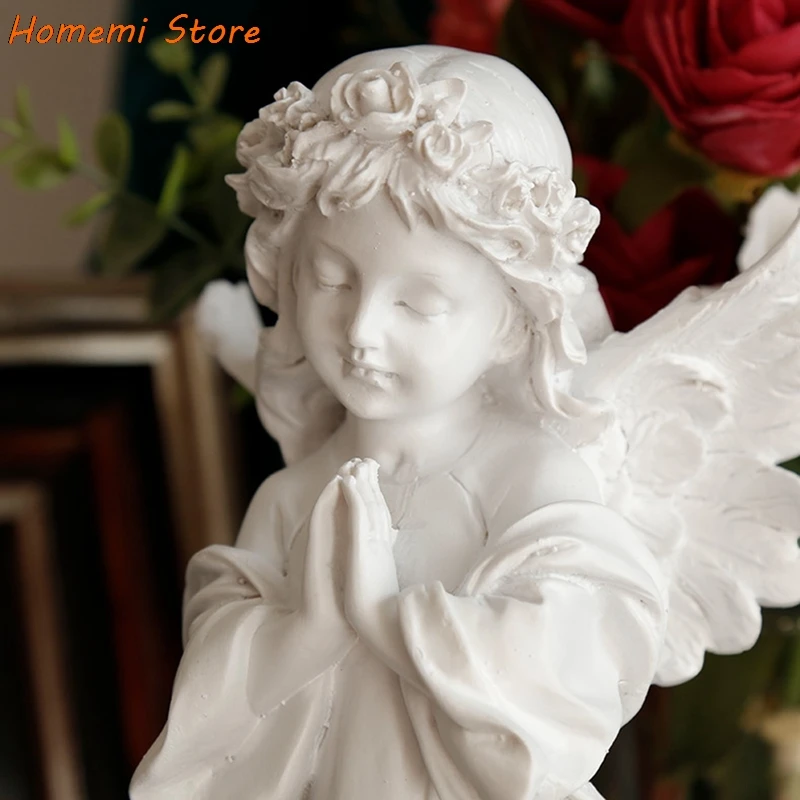 Crafts Resin Statue Nordic Creative Angel Girl Sculpture Candlestick Ornaments Home Decor Living Room Bookcase
Crafts Resin Statue Nordic Creative Angel Girl Sculpture Candlestick Ornaments Home Decor Living Room Bookcase