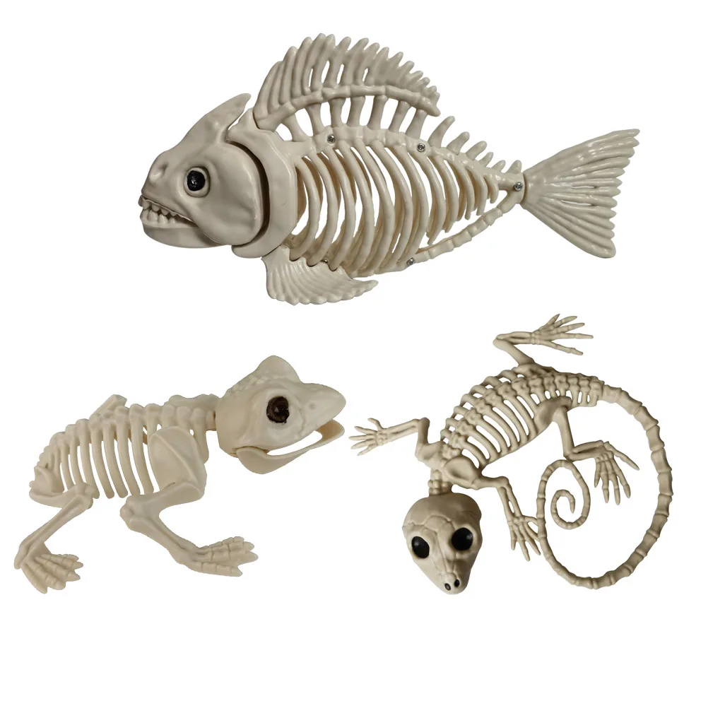 Halloween Animal Skeleton Bones Horror Piranha Fish Gecko Frog Ornaments Lizard Creepy Decoration Props Party for Kids Gift
Halloween Animal Skeleton Bones Horror Piranha Fish Gecko Frog Ornaments Lizard Creepy Decoration Props Party for Kids Gift