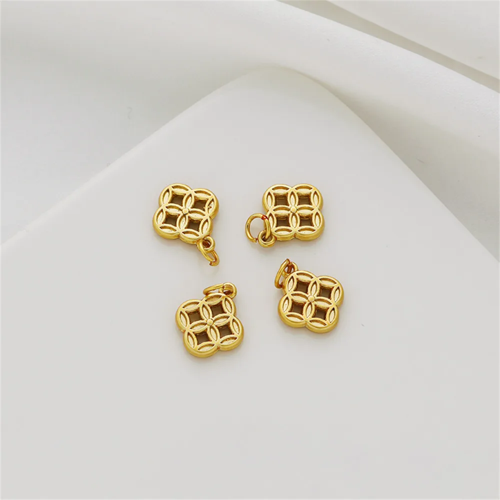 18k matte gold four leaf clover coin 10mm pendant bracelet necklace diy earrings jewelry accessories
18k matte gold four leaf clover coin 10mm pendant bracelet necklace diy earrings jewelry accessories