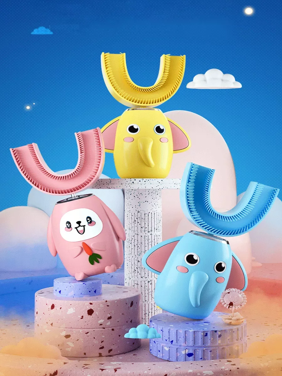 U Shape Children's Toothbrush IPX 7 Waterproof Electric Toothbrush Cartoon Smart Brosse a Dent Enfant 3 Mode USB Tooth Brush
U Shape Children's Toothbrush IPX 7 Waterproof Electric Toothbrush Cartoon Smart Brosse a Dent Enfant 3 Mode USB Tooth Brush