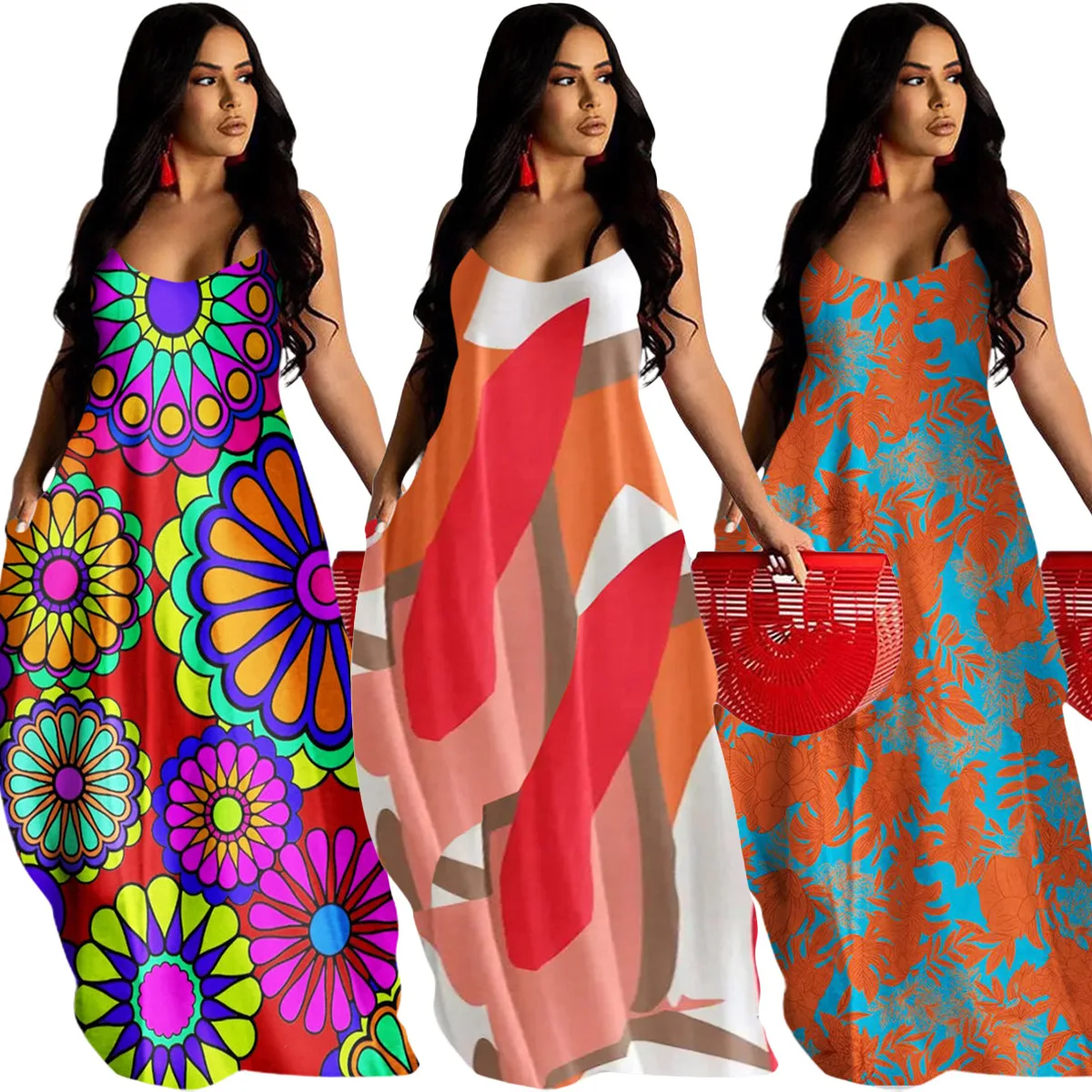 Sling Swing Women's Skirt Polyester Fiber Geometric Printing Commuter Sexy Elastic Sleeveless Dress Long Skirt Female L-5XL
Sling Swing Women's Skirt Polyester Fiber Geometric Printing Commuter Sexy Elastic Sleeveless Dress Long Skirt Female L-5XL