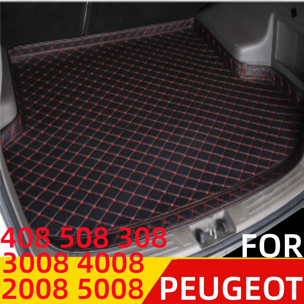 

Car Trunk Mat For Peugeot 408 508 308 3008 4008 2008 5008 All Weather High Side XPE Rear Cargo Cover Carpet Pad Tail Boot Liner