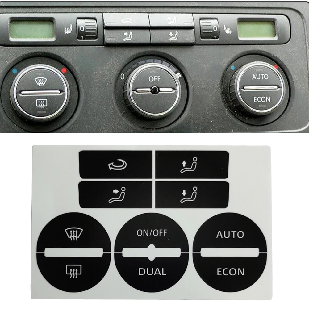 

Car Button Repair Decal Sticker For GOLF Mk5 04-08 For PASSAT 05-10 High Grade Vinyl Black Push Button Preventing Sunlight Acces