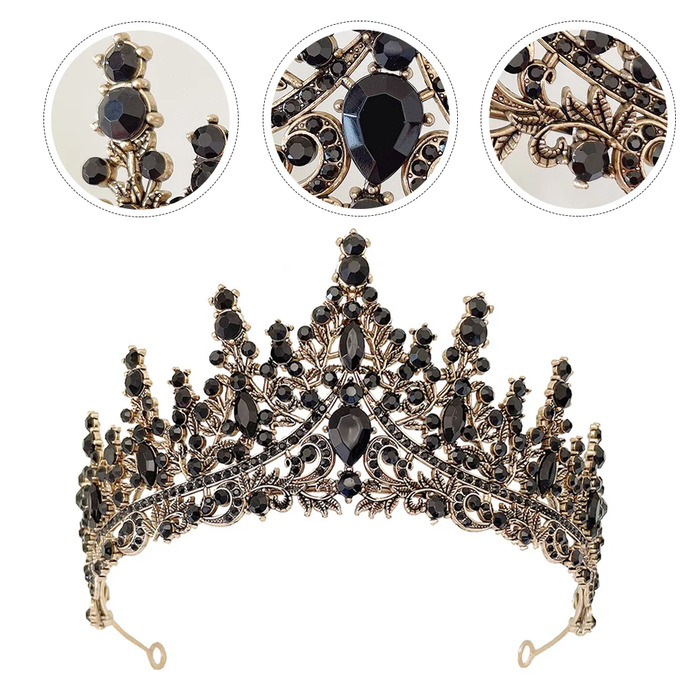 Crown Black Rhinestone Bridal Crowns Bride Tiara Headband Wedding Birthday Hair Accessory
Crown Black Rhinestone Bridal Crowns Bride Tiara Headband Wedding Birthday Hair Accessory