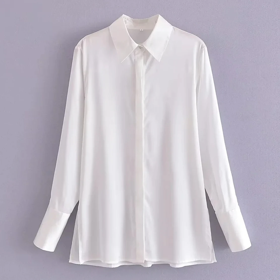 Maxdutti Simple Satin Loose Shirt Silk Casual Long Sleeve Blouse Women Tops England Style Fashion Blouse
Maxdutti Simple Satin Loose Shirt Silk Casual Long Sleeve Blouse Women Tops England Style Fashion Blouse