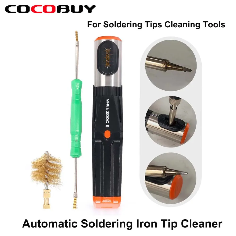 YIHUA 200C-II Automatic Soldering Iron Tip Cleaner For Phone PCB Board Desoldering Iron Tips Cleaning Steel Ball Repair Tools
YIHUA 200C-II Automatic Soldering Iron Tip Cleaner For Phone PCB Board Desoldering Iron Tips Cleaning Steel Ball Repair Tools
