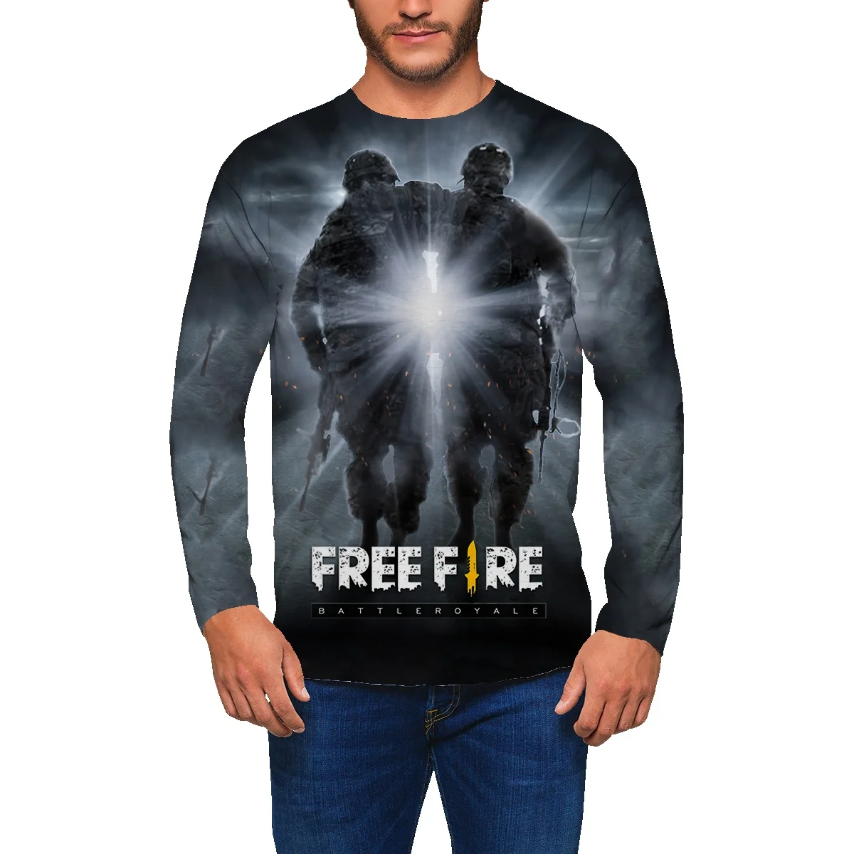Game 3D game long-sleeved T-shirt with spring and autumn printing loose trend round-neck bottoming shirt for young students
Game 3D game long-sleeved T-shirt with spring and autumn printing loose trend round-neck bottoming shirt for young students