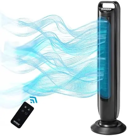 Indoor Bladeless Oscillating Fan Quiet Cooling LED Display Space-Saving for Home w/ Remote and 7.5H Timer, Black Combo, 40" Air
Indoor Bladeless Oscillating Fan Quiet Cooling LED Display Space-Saving for Home w/ Remote and 7.5H Timer, Black Combo, 40" Air