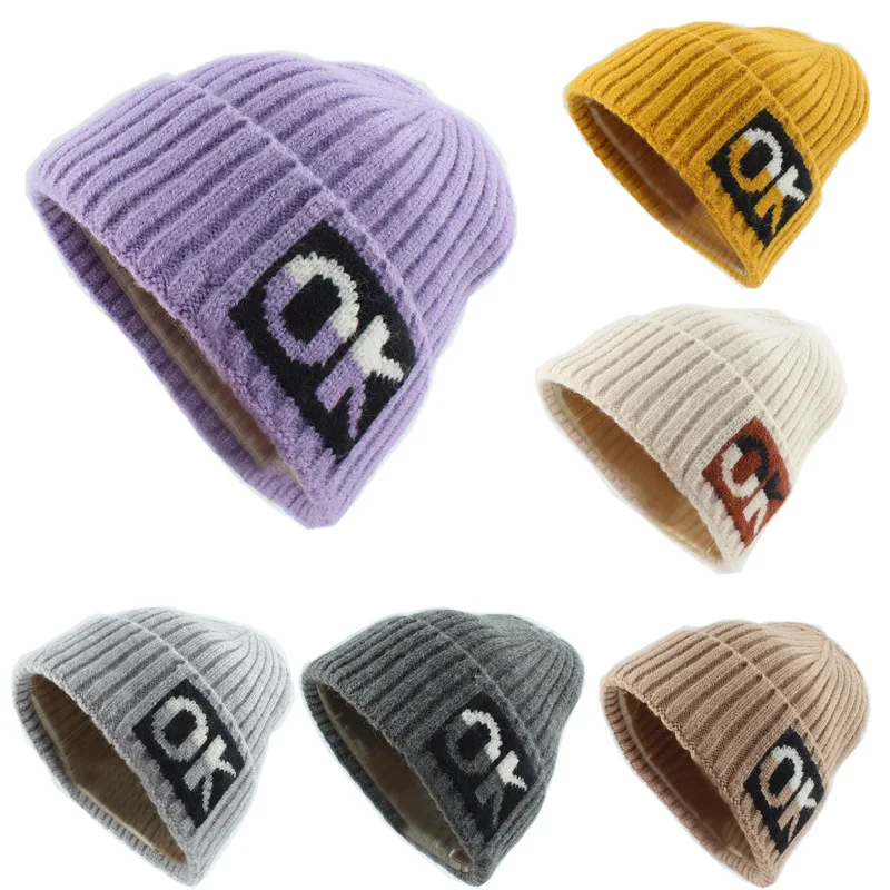 New Beanie Winter Hats For Women Men Wool Hat Skullies Unisex Autumn Letters OK Embroidered Knitted Beanies Caps
New Beanie Winter Hats For Women Men Wool Hat Skullies Unisex Autumn Letters OK Embroidered Knitted Beanies Caps