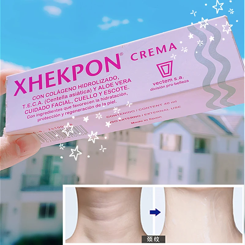 

2023 New Hot Sale Xhekpon Crema Face And Neck Cream 40ml Spanish Neckline Cream Wrinkle Smooth Anti Aging Cream Skin Care