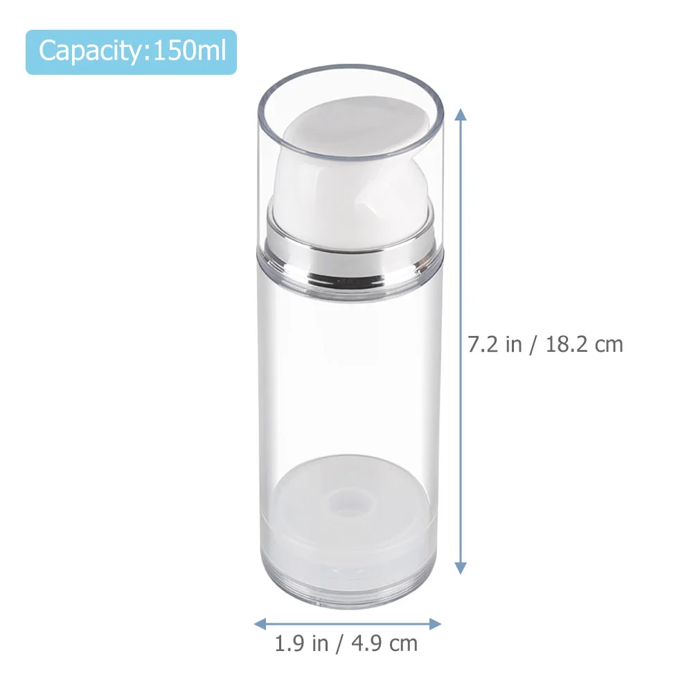 

2 Pcs Squeeze Lotion Bottle Skin Care Containers Practical Airless Pump Bottles Cosmetics Cream Sub As Refillable Travel Empty
