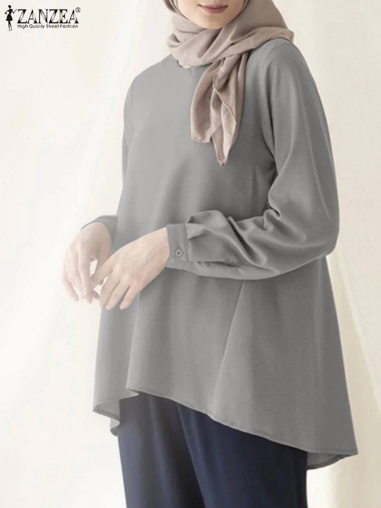2023 ZANZEA Fashion Solid Color Muslim Blouse Woman Elegant Long Sleeve Tops Vintage Turkey Chemise Spring O-Neck Shirt Ramadan 
2023 ZANZEA Fashion Solid Color Muslim Blouse Woman Elegant Long Sleeve Tops Vintage Turkey Chemise Spring O-Neck Shirt Ramadan