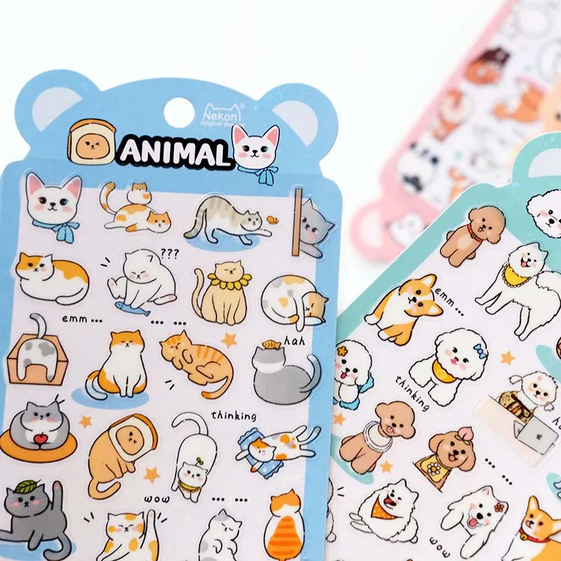 Kawaii Stationery Stray Kids Cartoon Animal World Series Cute Pet Hand Tent DIY Emojis Ultra-Thin PVC Self-Adhesive Stickers
Kawaii Stationery Stray Kids Cartoon Animal World Series Cute Pet Hand Tent DIY Emojis Ultra-Thin PVC Self-Adhesive Stickers