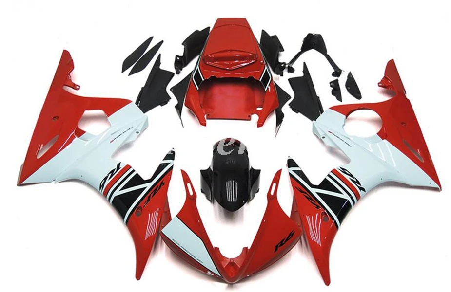 

4 бесплатных подарка, новый комплект обтекателей для мотоцикла из АБС-пластика, подходит для YAMAHA YZF- R6 2003 2004 03 04 05, кузов красного и белого цвет...