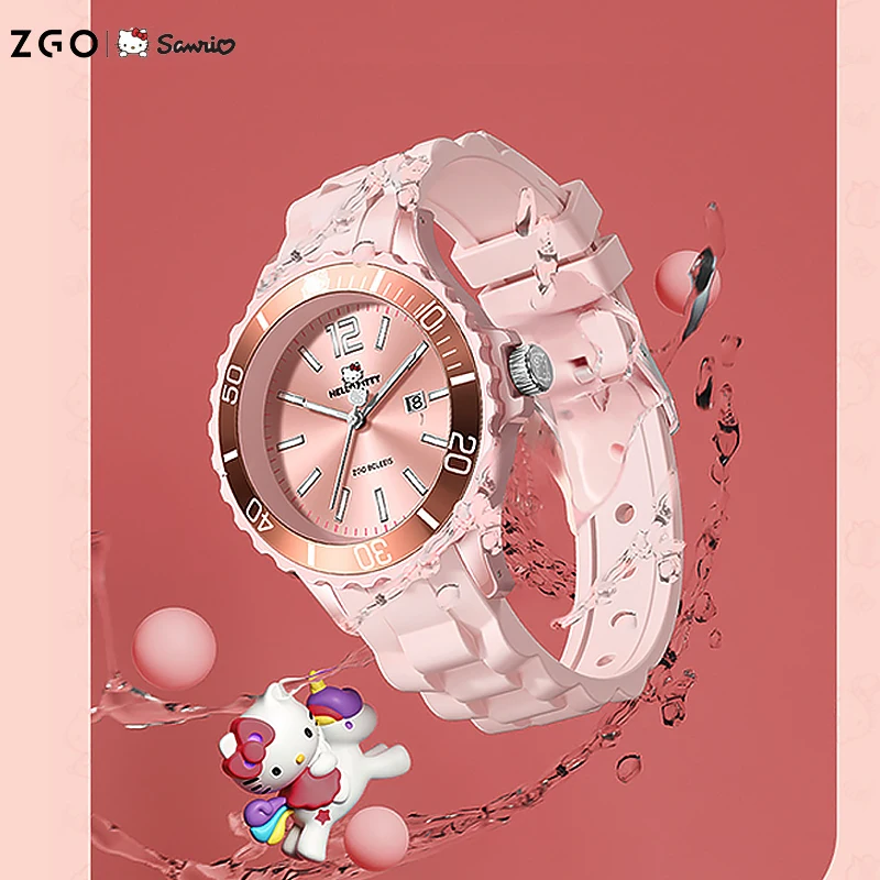 Часы Sanrio женские водонепроницаемые с ремешком-желе, милые дамские часы с двойным циферблатом Hello Kitty, модный подарок для девушек
Часы Sanrio женские водонепроницаемые с ремешком-желе, милые дамские часы с двойным циферблатом Hello Kitty, модный подарок для девушек