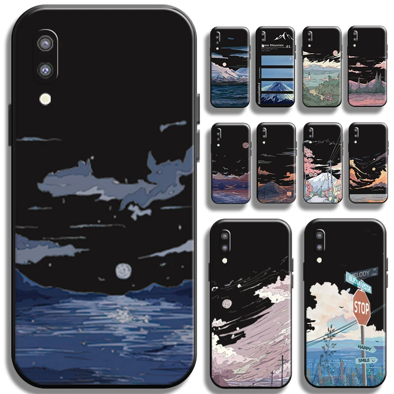 Mountain Landscape Painting For Samsung Galaxy M10 Phone Case Carcasa Back Shockproof Shell Funda Coque Black Liquid Silicon
Mountain Landscape Painting For Samsung Galaxy M10 Phone Case Carcasa Back Shockproof Shell Funda Coque Black Liquid Silicon