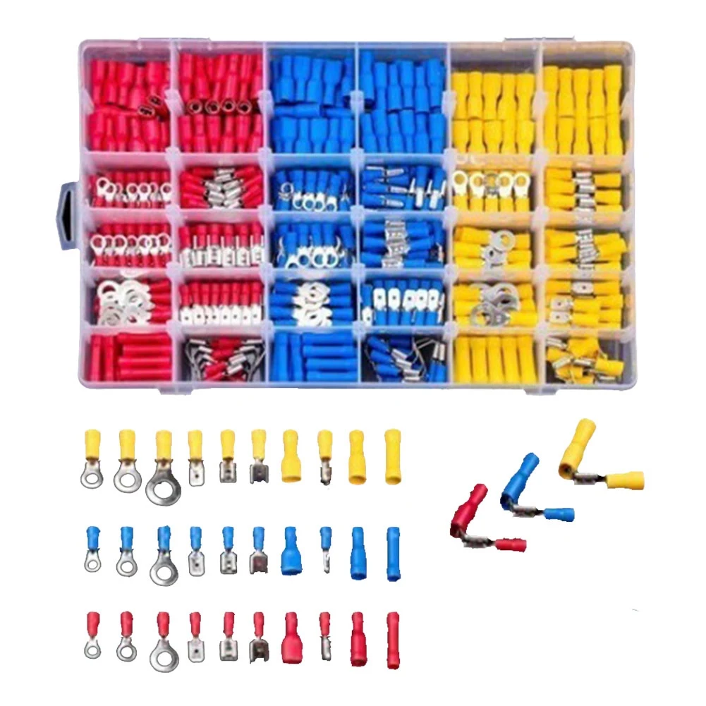 720Pcs Wire Connectors Insulated Electrical Wire Terminals Wire Crimp Connector Ring Spade Butt Connector Waterproof Kit
720Pcs Wire Connectors Insulated Electrical Wire Terminals Wire Crimp Connector Ring Spade Butt Connector Waterproof Kit