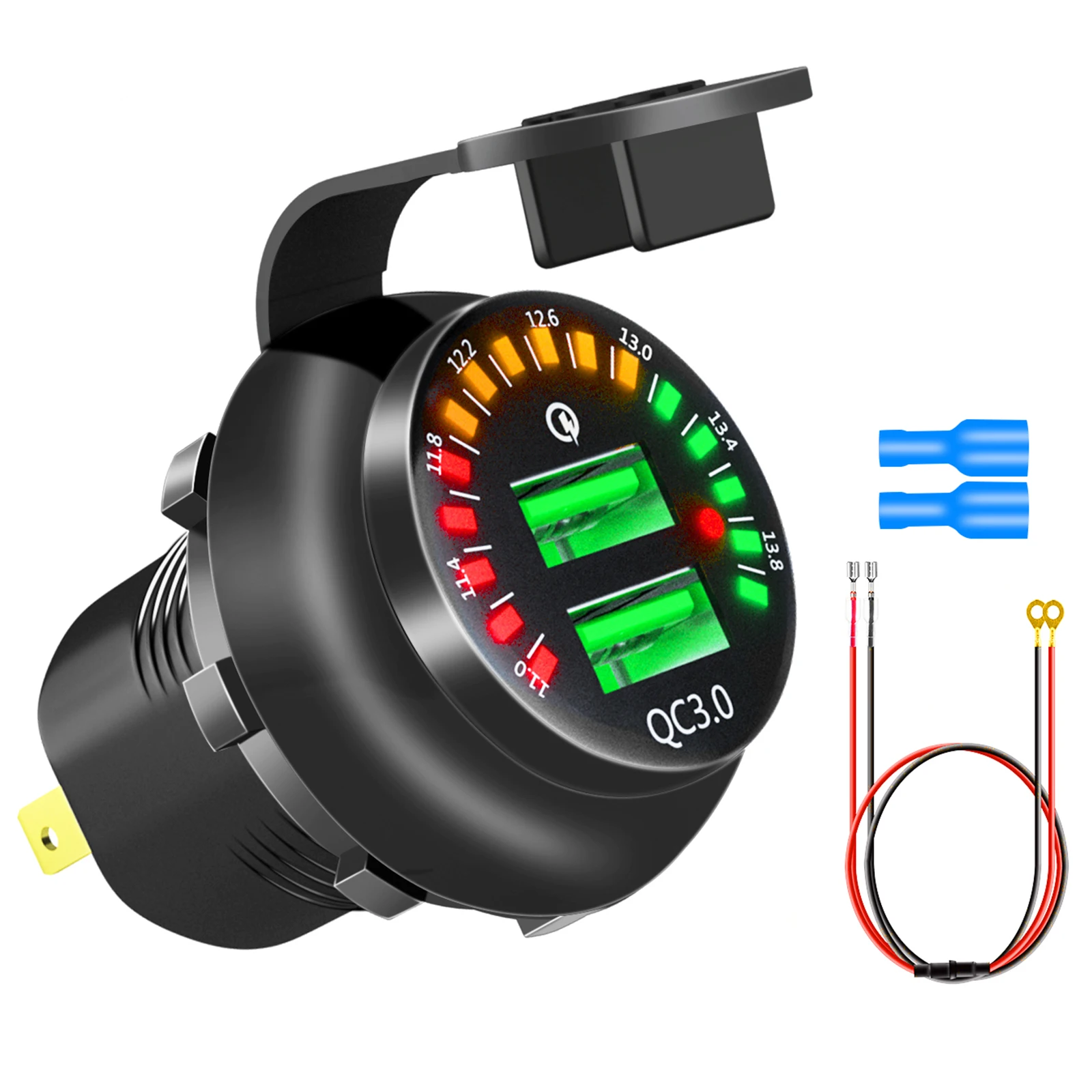 Dual USB Charger with Digital Voltmeter Charger Socket Adapter for DC 12V Car Motorcycle dual
Dual USB Charger with Digital Voltmeter Charger Socket Adapter for DC 12V Car Motorcycle dual