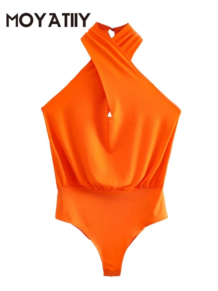MOYATIIY 2022 Female Orange Halter Body Suit Women Sleevless Romper Girl Bodysuit
MOYATIIY 2022 Female Orange Halter Body Suit Women Sleevless Romper Girl Bodysuit