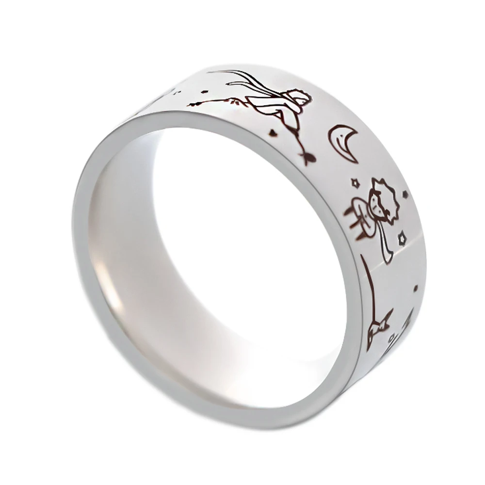 K3908 The Little Prince and the fox Metal Stainless Steel For Women Men Wedding Engagement Ring Jewelry Gifts For Anime Fans
K3908 The Little Prince and the fox Metal Stainless Steel For Women Men Wedding Engagement Ring Jewelry Gifts For Anime Fans