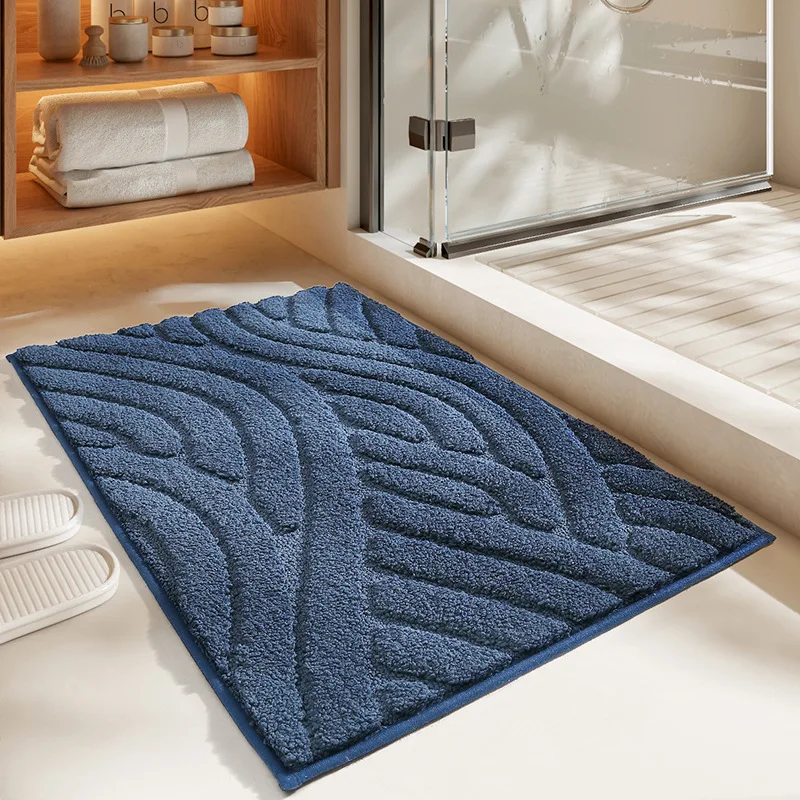 Soft and Thick Bath Mat for Shower Safety High-Low Pile Anti-Slip Bathroom Rug with Fast Drying and Water Absorption Feature
Soft and Thick Bath Mat for Shower Safety High-Low Pile Anti-Slip Bathroom Rug with Fast Drying and Water Absorption Feature