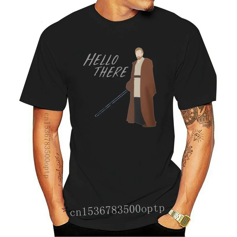 Camiseta a la moda para hombre y mujer, camisa divertida con estampado personalizado de Obi Wan Kenobi, Hello here
Camiseta a la moda para hombre y mujer, camisa divertida con estampado personalizado de Obi Wan Kenobi, Hello here