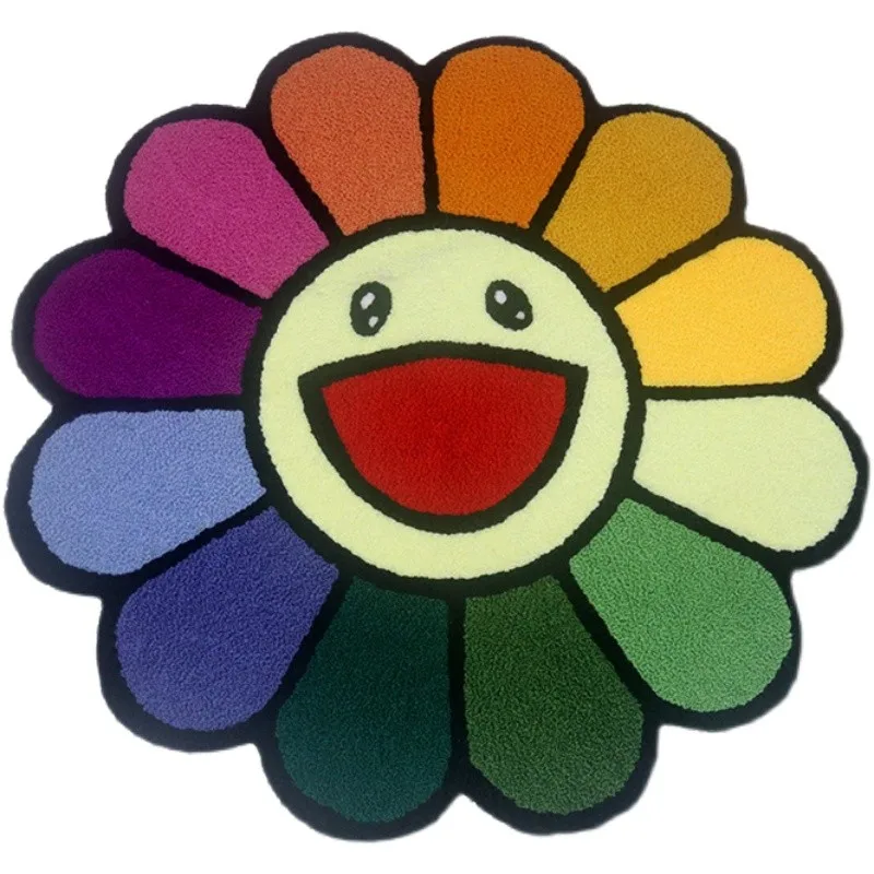 Color flower round embroidery carpet 75x75cm interior carpet wholesale floor mat custom
Color flower round embroidery carpet 75x75cm interior carpet wholesale floor mat custom