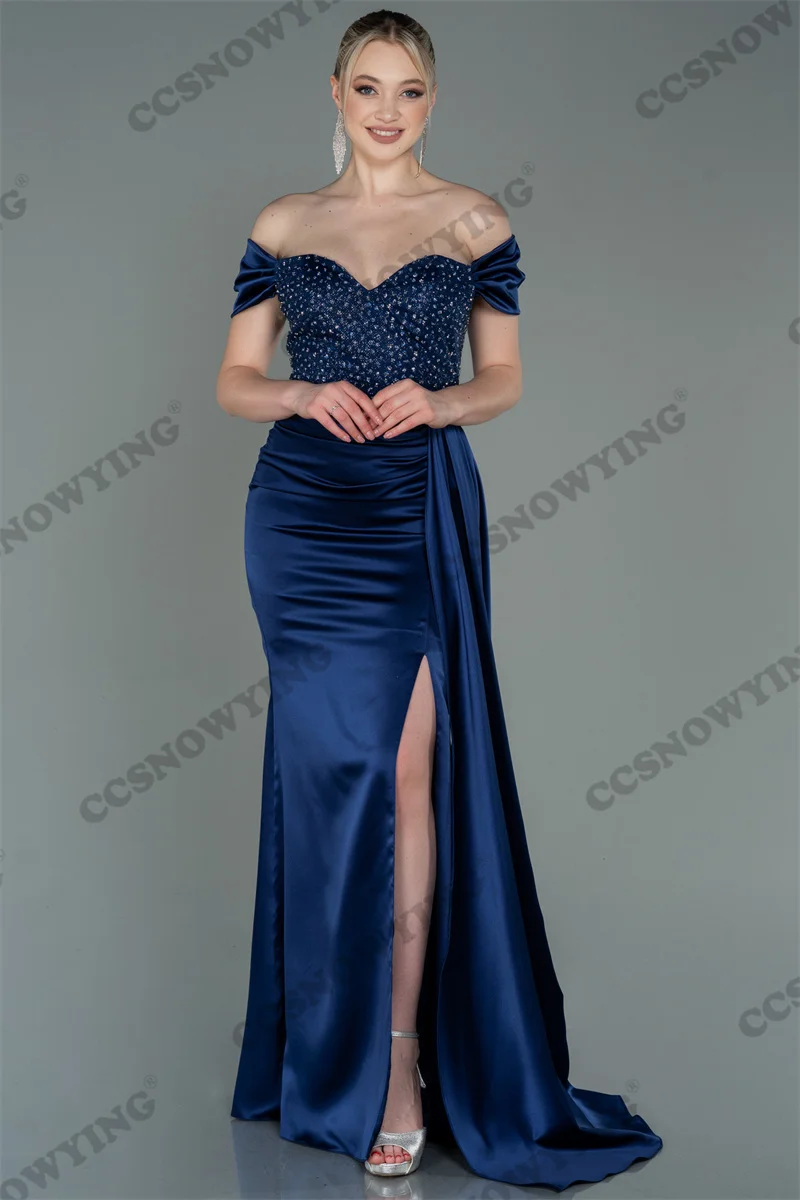 Fashion Appliques Beaded Muslim Evening Dresses Short Sleeve Islamic Formal Party Gowns Boat Neck Women Arabic Robes De Soirée
Fashion Appliques Beaded Muslim Evening Dresses Short Sleeve Islamic Formal Party Gowns Boat Neck Women Arabic Robes De Soirée