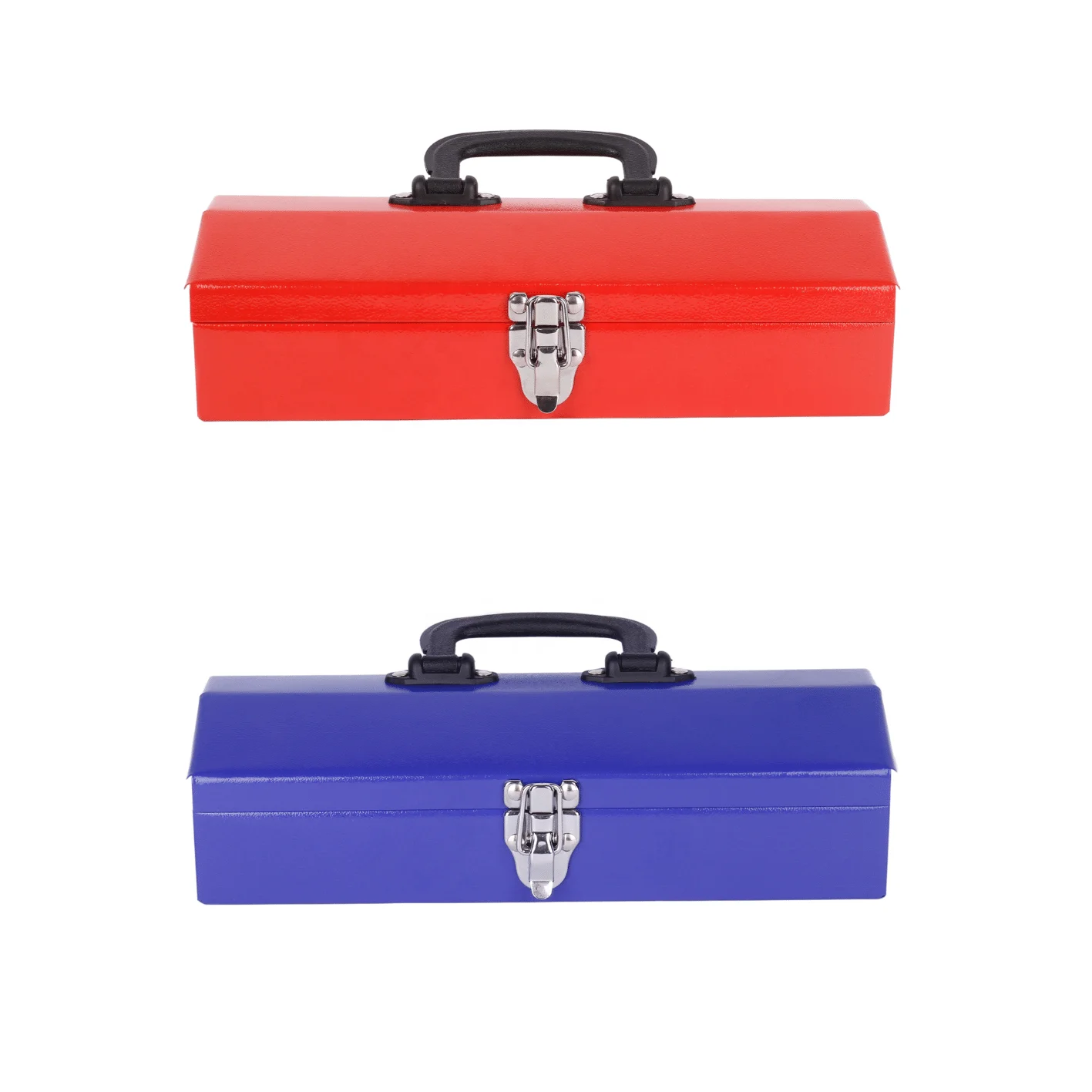 Big Red & Blue Hip Roof Style Portable Steel Tool Box with Metal Latch Closure
Big Red & Blue Hip Roof Style Portable Steel Tool Box with Metal Latch Closure
