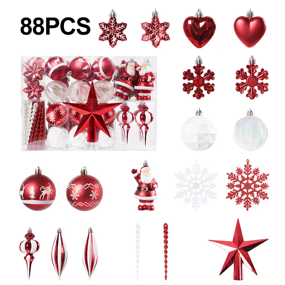 88PCS Christmas Balls Christmas Tree Decorations Xmas Ornaments Polystyrene Ball New Year Gifts Noel Navidad Home Decor
88PCS Christmas Balls Christmas Tree Decorations Xmas Ornaments Polystyrene Ball New Year Gifts Noel Navidad Home Decor