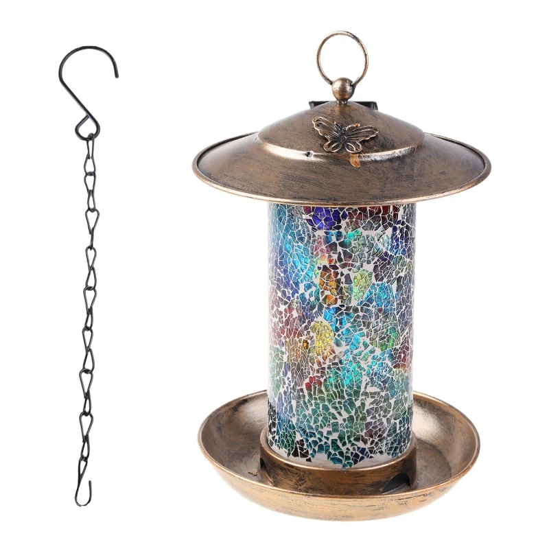 Solar Bird Feeder for Outside Hanging Retro Garden Lantern LED Light with Hook 
Solar Bird Feeder for Outside Hanging Retro Garden Lantern LED Light with Hook