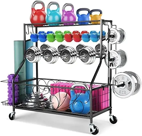 Plohee Dumbbell Rack, Weight Rack for Dumbbells, Home Gym Storage Organizer for Dumbbells & Kettlebells & Yoga Mat &
Plohee Dumbbell Rack, Weight Rack for Dumbbells, Home Gym Storage Organizer for Dumbbells & Kettlebells & Yoga Mat &