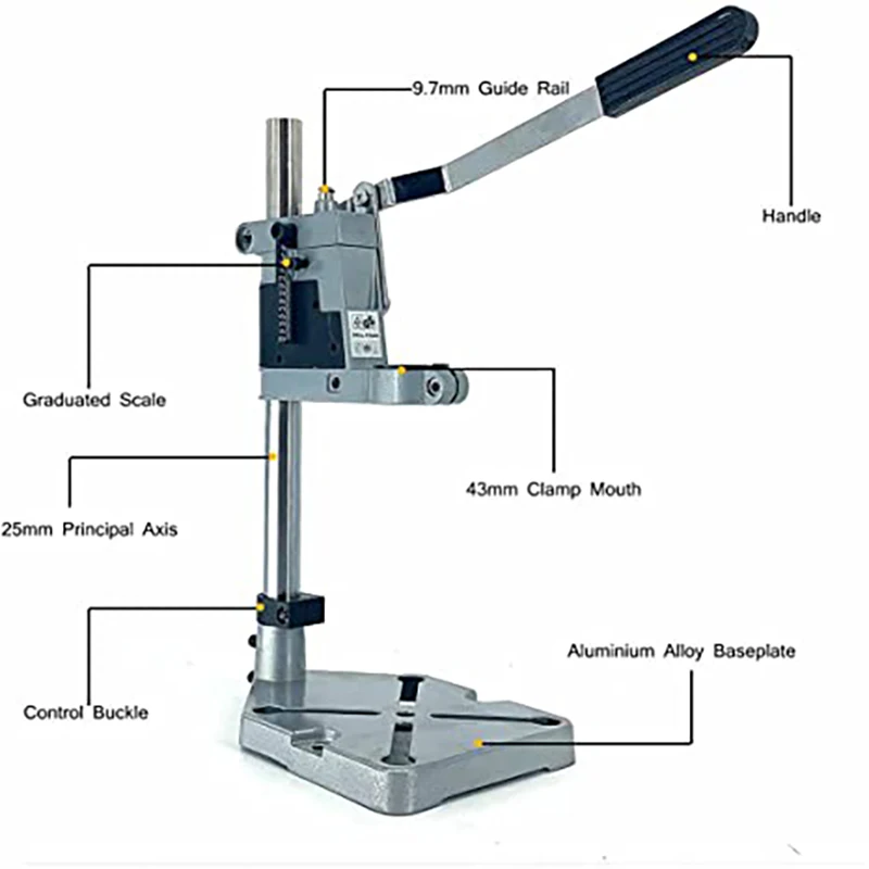 Electric Drill Bracket Single/Double Head Drilling Holder Grinder Rack/Clamp Bench Press Stand/Aluminum Flat Nose Pliers
Electric Drill Bracket Single/Double Head Drilling Holder Grinder Rack/Clamp Bench Press Stand/Aluminum Flat Nose Pliers