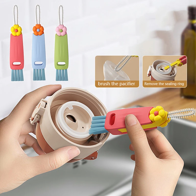 3 In 1 Bottle Cap Brush Milk Bottle Brush Cup Cover Cleaning Brush Portable Multifunctional Lunch Box Groove Cleaning Brush
3 In 1 Bottle Cap Brush Milk Bottle Brush Cup Cover Cleaning Brush Portable Multifunctional Lunch Box Groove Cleaning Brush
