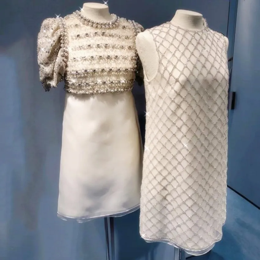 Heavy Industry Pearl Rhinestone Sequins Beading Dress Women Spring Summer Silk Organza Stiching Party Princess
Heavy Industry Pearl Rhinestone Sequins Beading Dress Women Spring Summer Silk Organza Stiching Party Princess