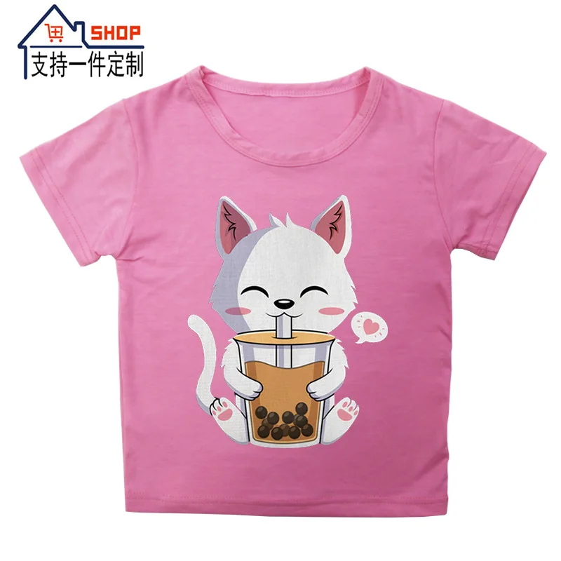 Pearl Milk Tea Cat Kawaii Print T Shirt Kids Summer Tops Casual Tee Shirt Boys Girls O-neck Breathable T-shirt Cartoon Camisetas
Pearl Milk Tea Cat Kawaii Print T Shirt Kids Summer Tops Casual Tee Shirt Boys Girls O-neck Breathable T-shirt Cartoon Camisetas