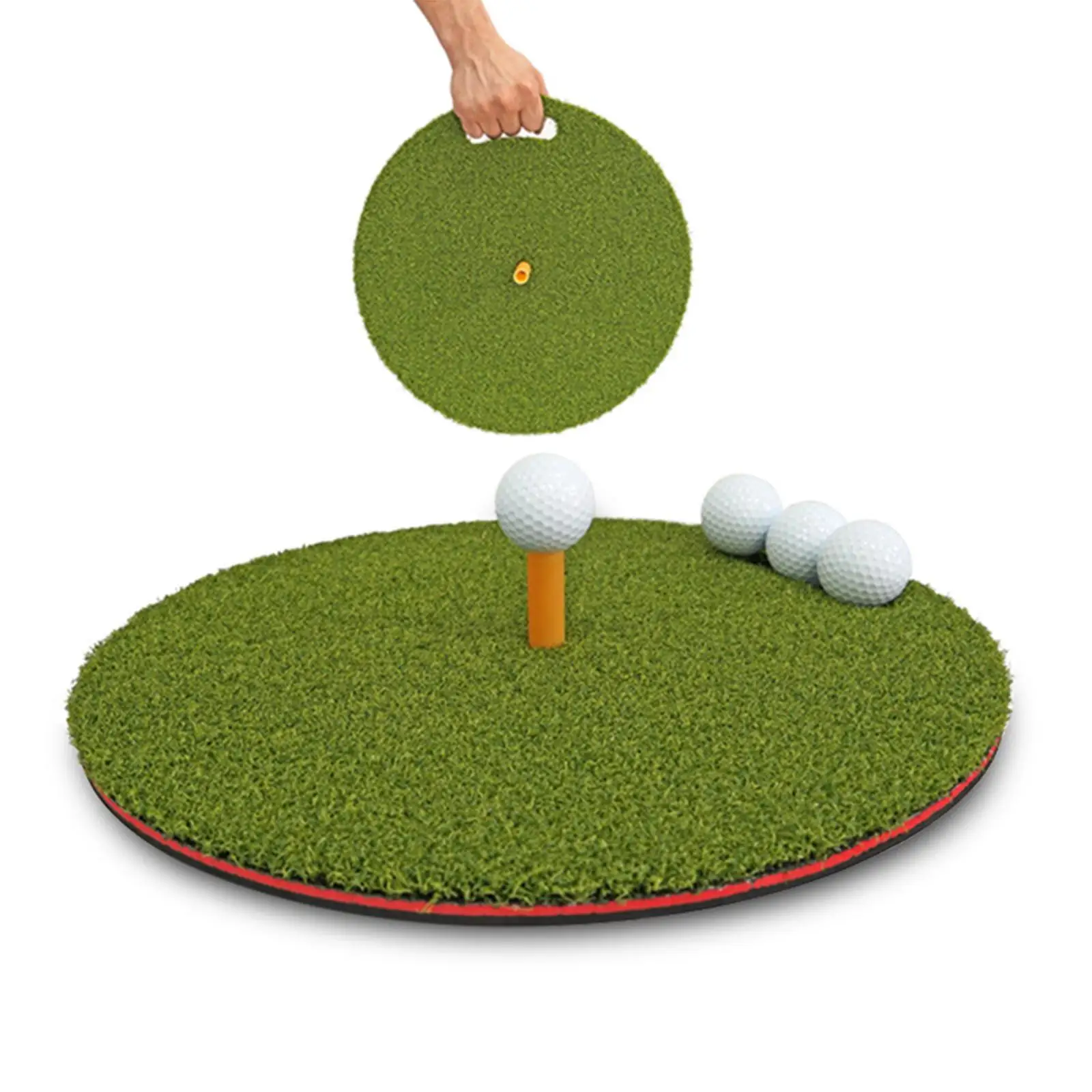 

Golf Swing Hitting Mat Realistic Grass Putting Mat with Rubber Base Heavy Duty Non Slip Indoor for Driving and Putting Beginners