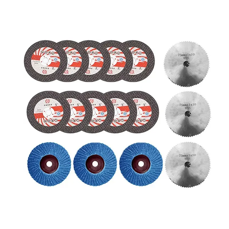 75mm Cutting Disc For Angle Grinder Attachment HSS Saw Blade Polishing Disc Flat Flap Grinding Wheel Woodworking Cutting Disc
75mm Cutting Disc For Angle Grinder Attachment HSS Saw Blade Polishing Disc Flat Flap Grinding Wheel Woodworking Cutting Disc