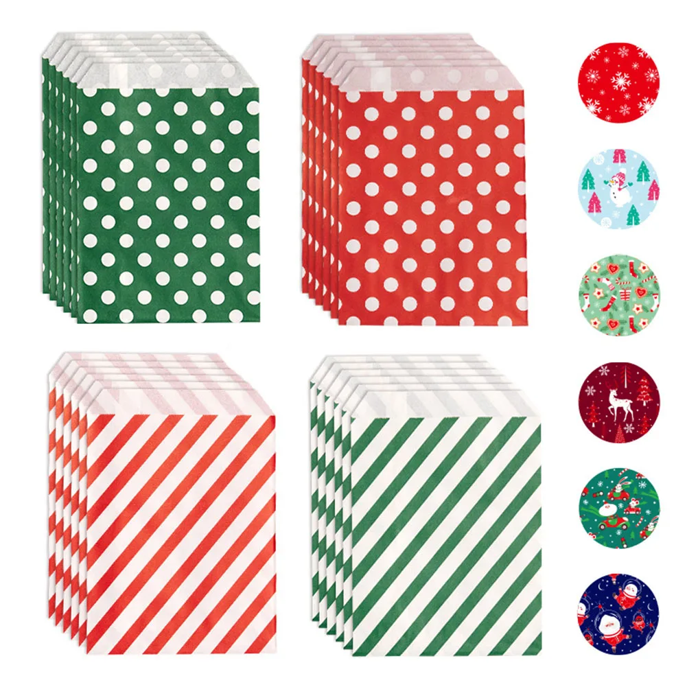 Festive Candy Paper Bags 24pcs Christmas Treat Bags Ideal for Christmas Parties and Carnivals Red Green Theme
Festive Candy Paper Bags 24pcs Christmas Treat Bags Ideal for Christmas Parties and Carnivals Red Green Theme
