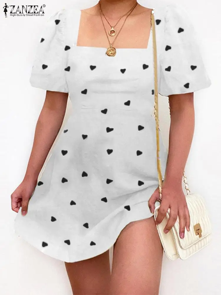 ZANZEA 2022 Women Mini Dress Printed Puff Sleeve Elegant Dress Bohemian Holiday Vestidos Robe Woman Clothing Summer Sundress 7
ZANZEA 2022 Women Mini Dress Printed Puff Sleeve Elegant Dress Bohemian Holiday Vestidos Robe Woman Clothing Summer Sundress 7