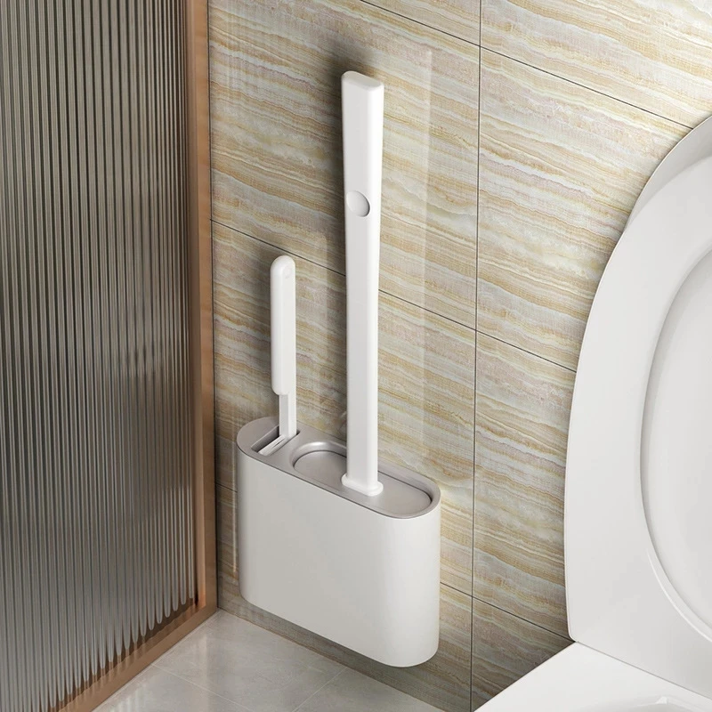 1Pc TPR Silicone Toilet Brush and Holder Toilet Bowl Brush with Holder Set Wall Hanging Toilet Brush Silicone Bristles for Floor
1Pc TPR Silicone Toilet Brush and Holder Toilet Bowl Brush with Holder Set Wall Hanging Toilet Brush Silicone Bristles for Floor
