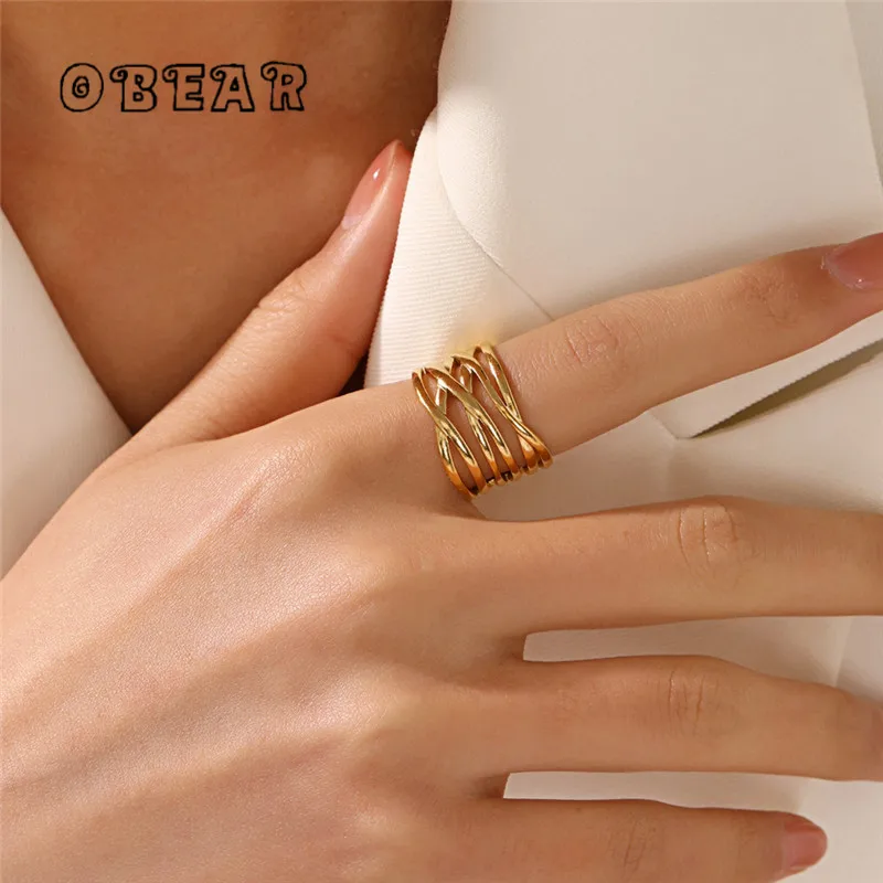 316L Stainless Steel Minimalist Multi layered Cross Lines Ring Women Aesthetic Ring Minimalist Style Versatile Jewelry
316L Stainless Steel Minimalist Multi layered Cross Lines Ring Women Aesthetic Ring Minimalist Style Versatile Jewelry